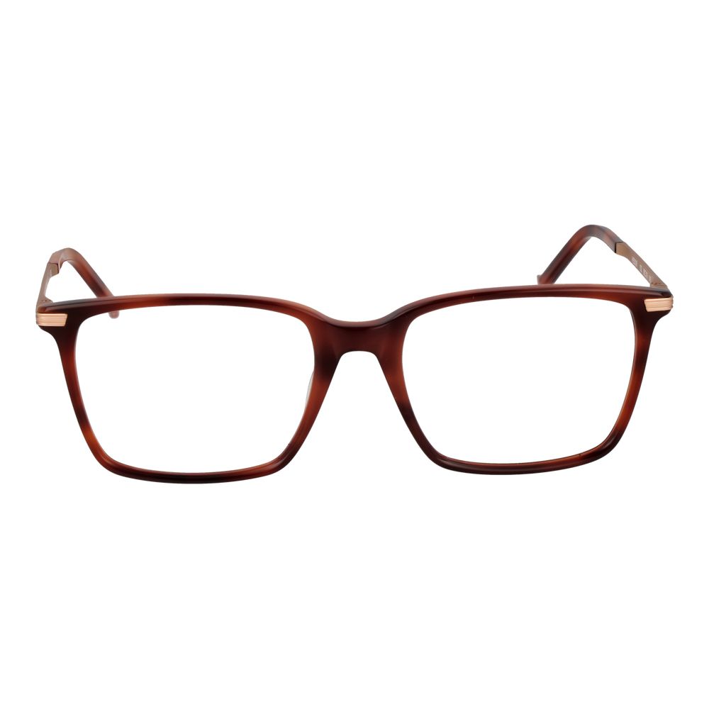 Hackett Brown Men’s Optical Glasses – Square Full-Rim Frame