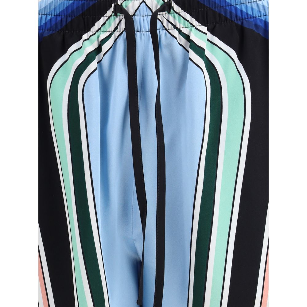 Casablanca Silk Graphic Mountain Shorts for Men