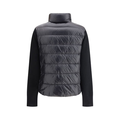 Moncler Padded Down Jacket with Wool Sleeves