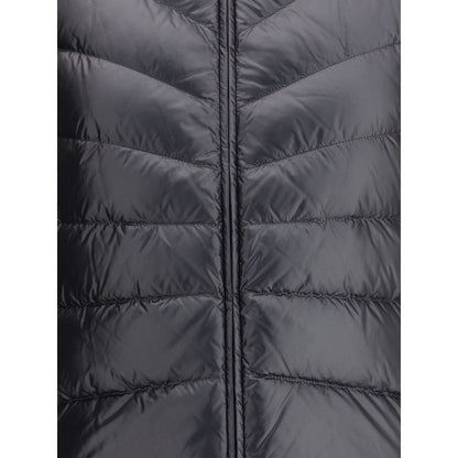 Moncler Padded Down Jacket with Wool Sleeves
