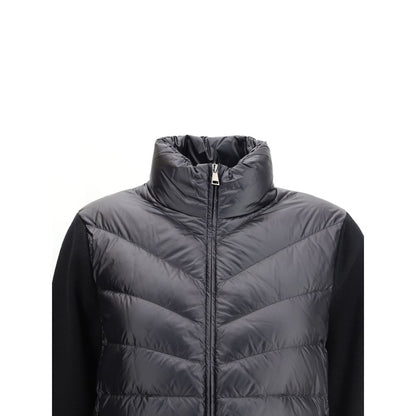 Moncler Padded Down Jacket with Wool Sleeves