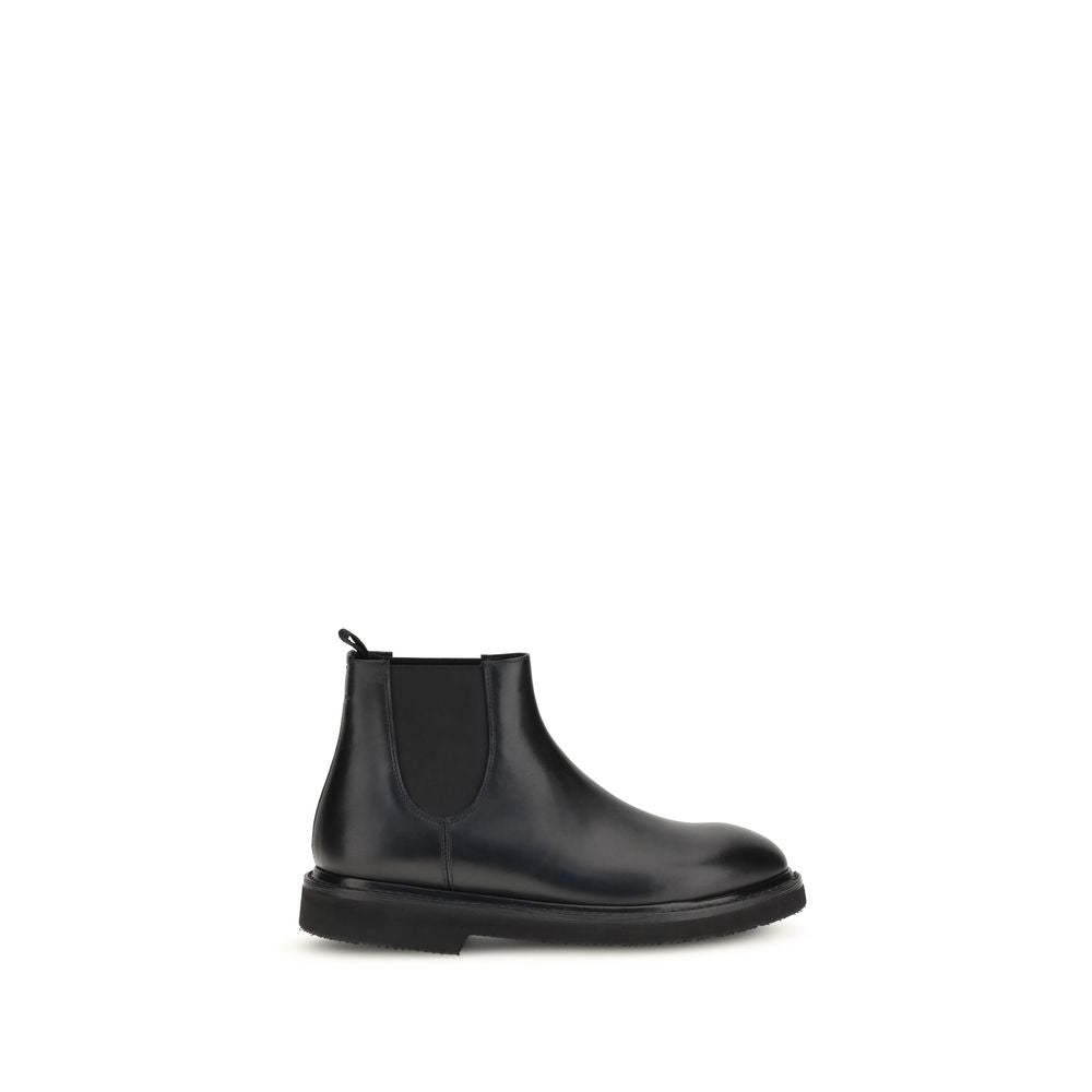 Premiata Chelsea Ankle Boots: Timeless Elegance in Dark Brown Calfskin