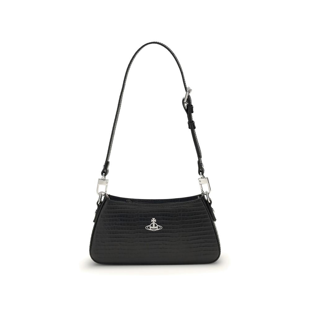 Vivienne Westwood Black Leather Tasha Shoulder Bag