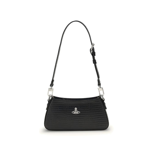 Vivienne Westwood Black Leather Tasha Shoulder Bag