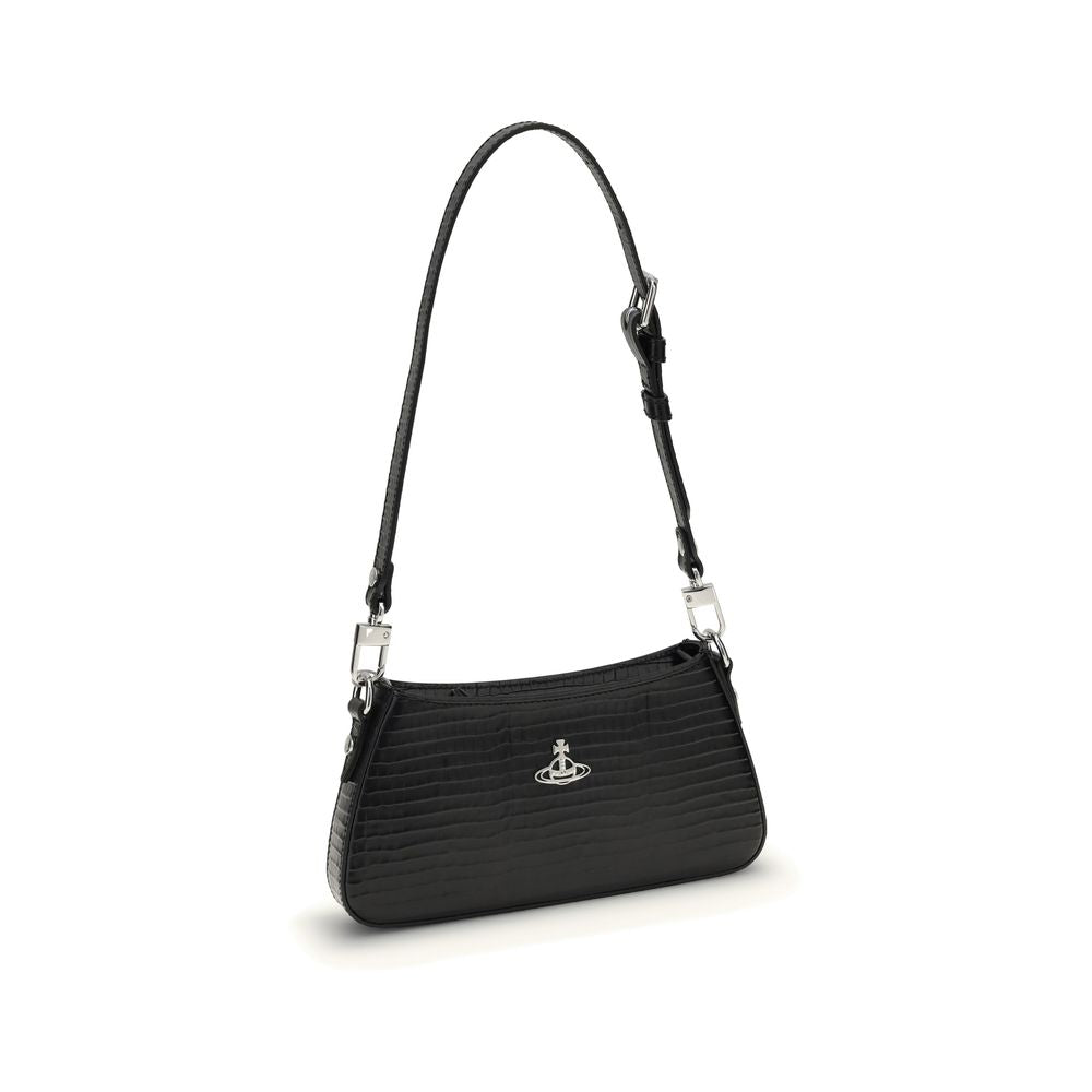 Vivienne Westwood Black Leather Tasha Shoulder Bag