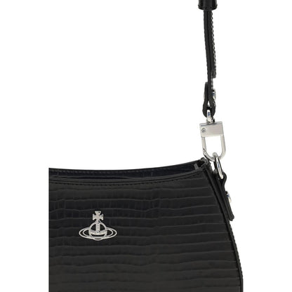 Vivienne Westwood Black Leather Tasha Shoulder Bag