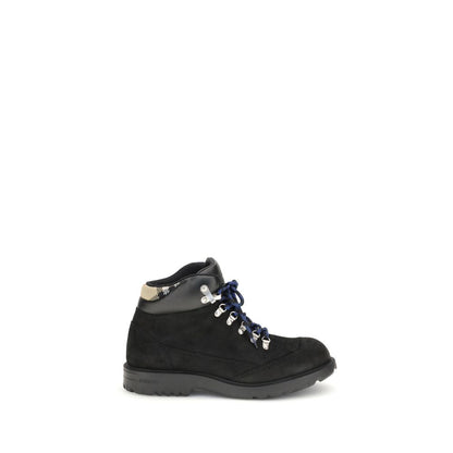 Burberry Black Suede Moor Hiking Boots for Men