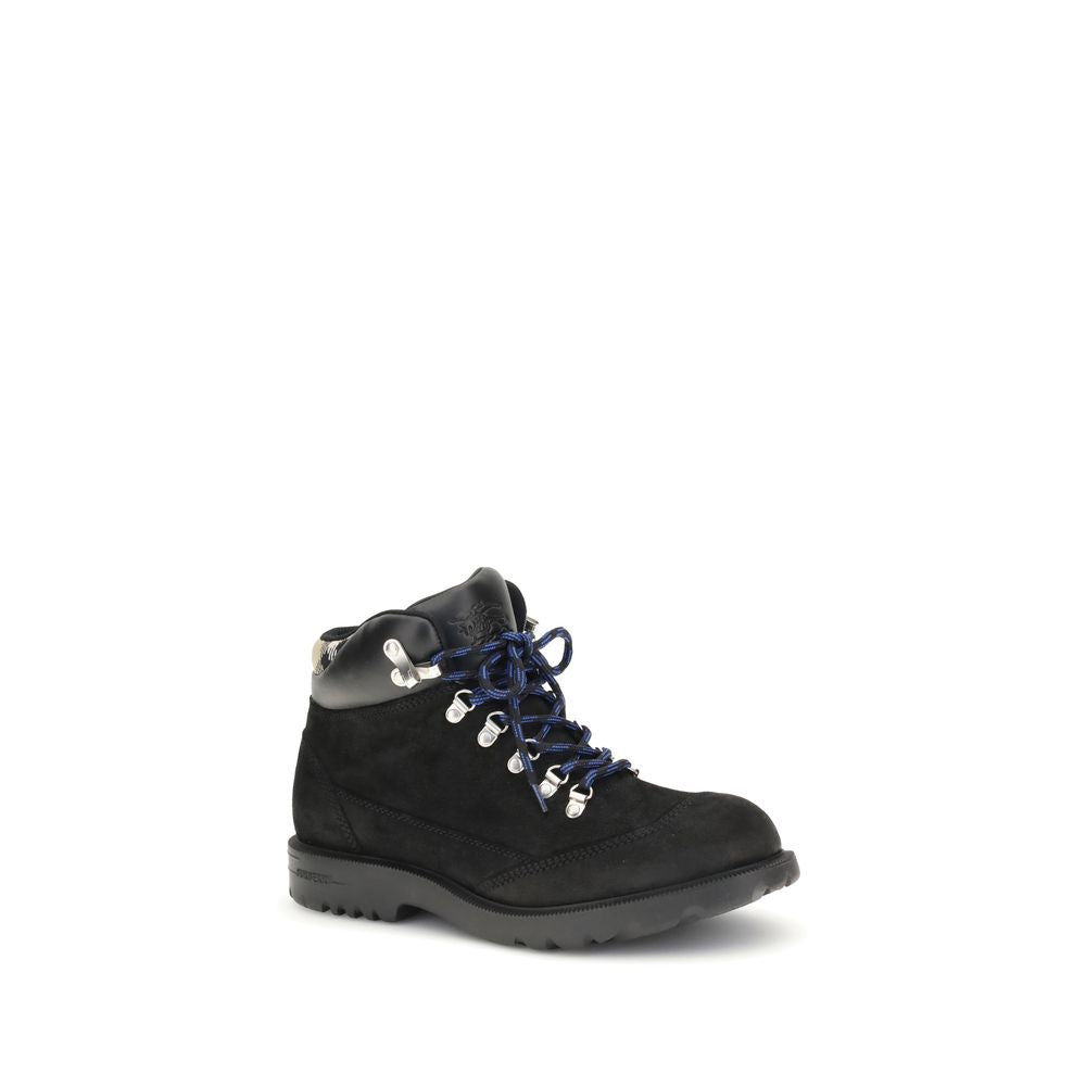 Burberry Black Suede Moor Hiking Boots for Men