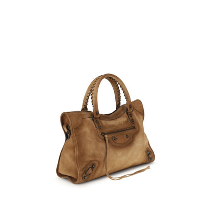Balenciaga Brown Suede Le City Medium Handbag