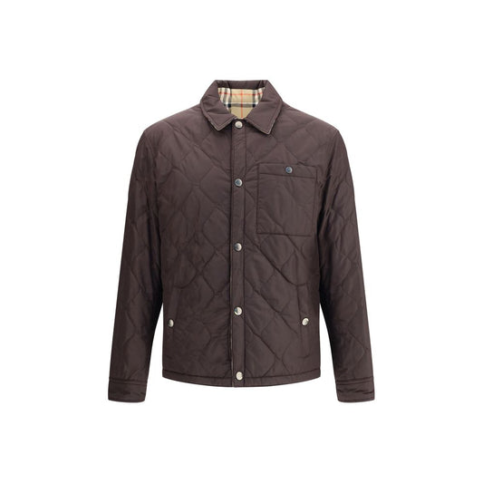 Burberry Brown Reversible Quilted Shirt Jacket for Men