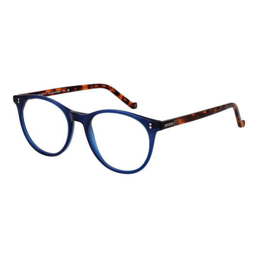 Hackett Blue Men’s Optical Frames – Stylish Round Full-Rim Design