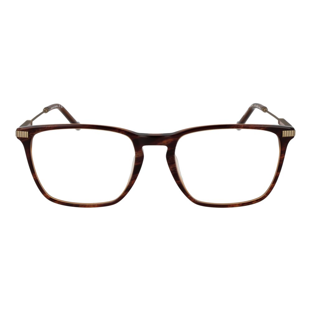Hackett Brown Men's Optical Frames – Rectangle Full-Rim Design