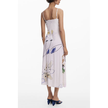 Desigual Kala Long Dress - White Polyester