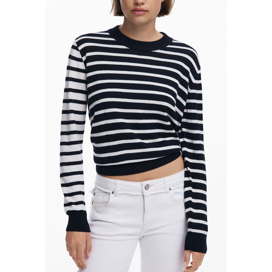 Desigual Jers Bergen Black Wool Women Sweater