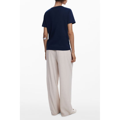 Desigual Blue Cotton Women T-Shirt - 'DUMAS'