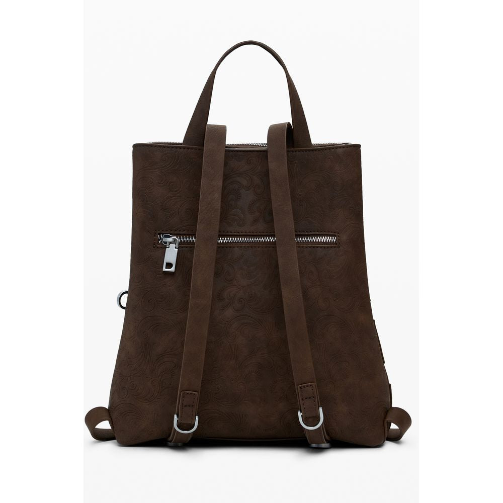 Desigual Brown Patch Sumy Backpack