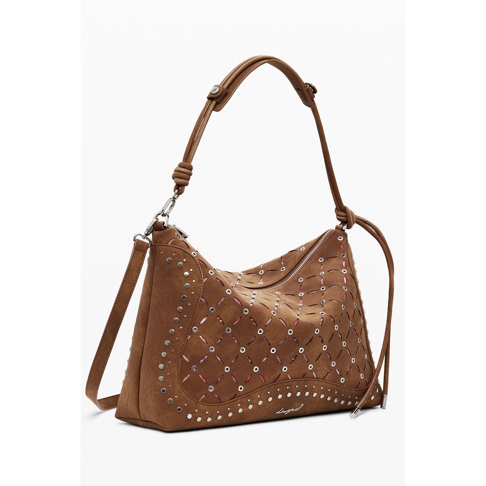 Desigual Brown Polyethylene Women Handbag – Yankee Leiria Mini Bag