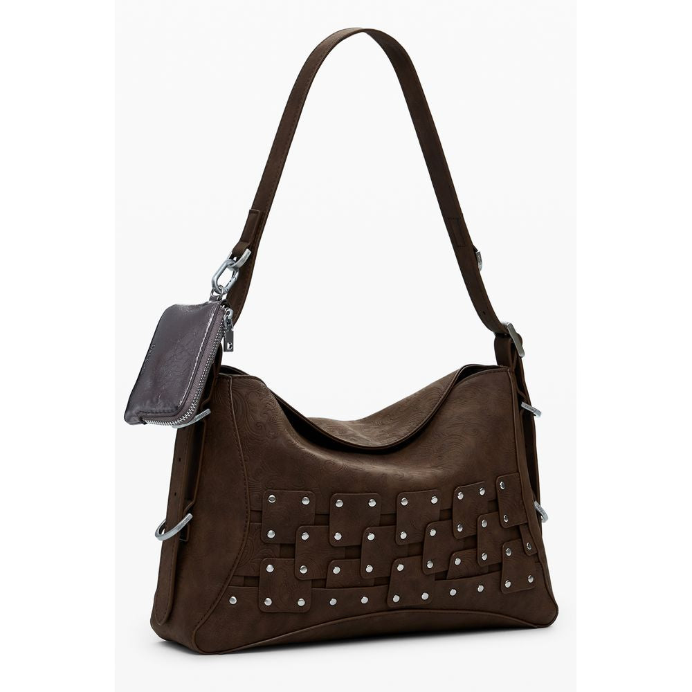 Desigual Brown Polyethylene Handbag - Embrace Your Unique Style