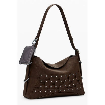 Desigual Brown Polyethylene Handbag - Embrace Your Unique Style