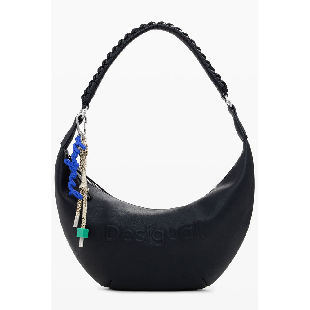 Desigual HALF LOGO ZANTE BAG - Black Polyethylene Handbag