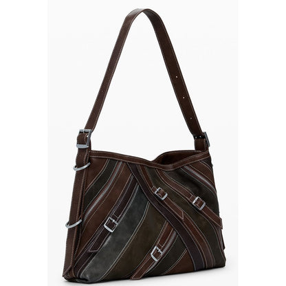 Desigual Fibonacci Buxton Bag - Brown Polyethylene Handbag