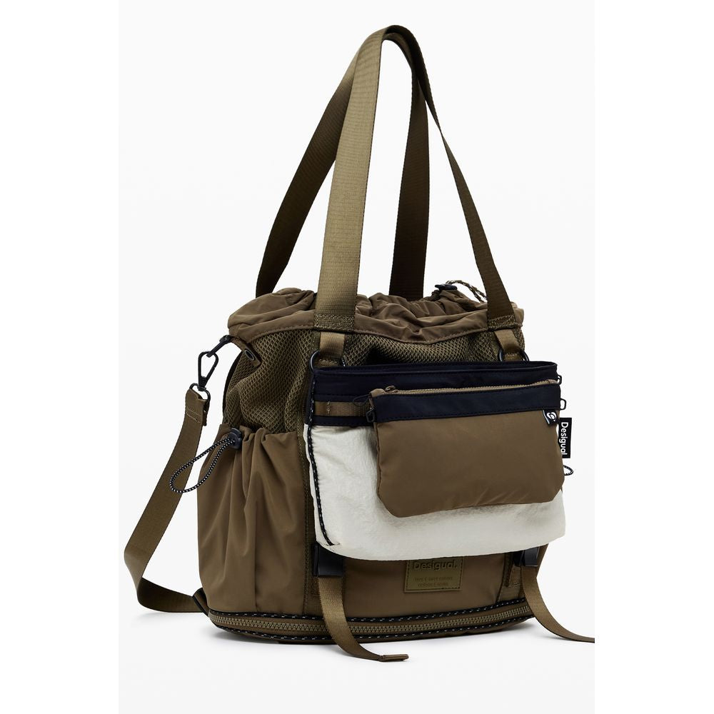 Desigual Green Polyester Handbag – A Bold Statement Piece