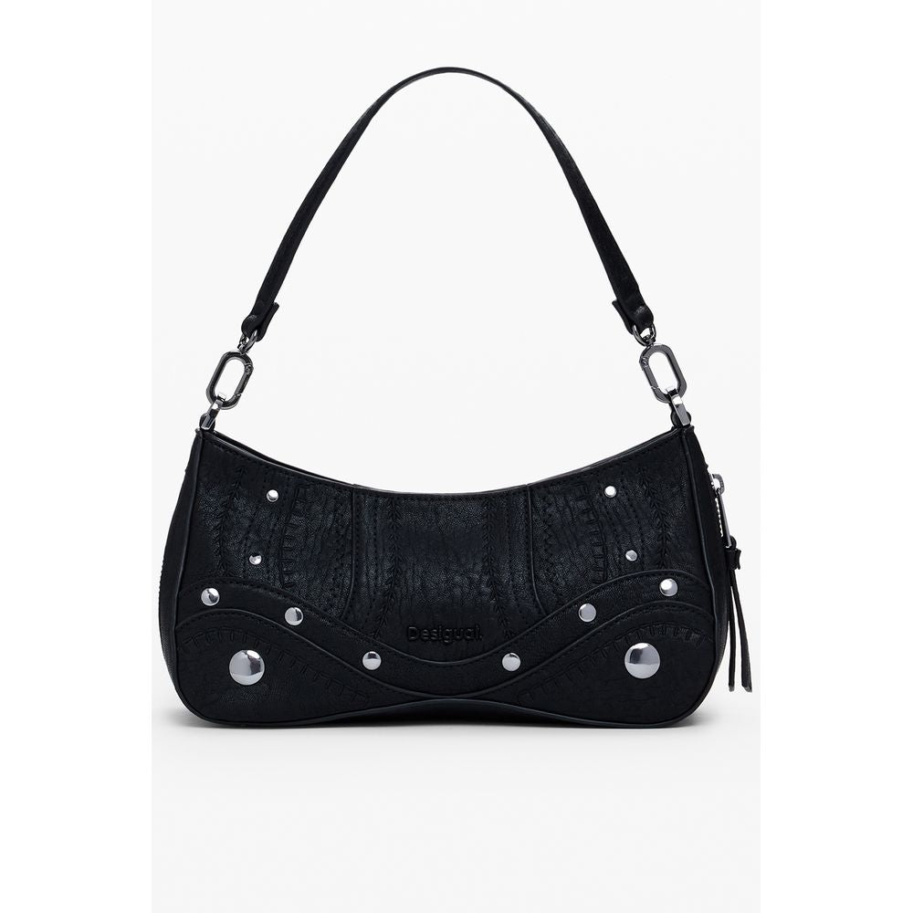 Desigual Bold Black Polyethylene Handbag