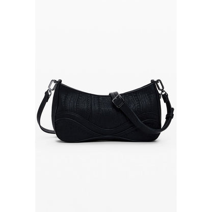 Desigual Bold Black Polyethylene Handbag