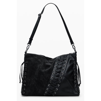 Desigual Black Polyethylene Women Handbag - Leiria Tango Patch Bag