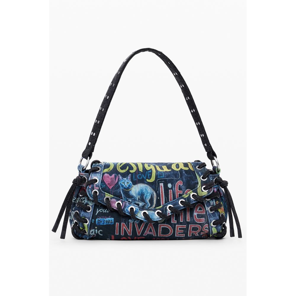 Desigual ZARAUZ PIZZICATO Blue Cotton Handbag