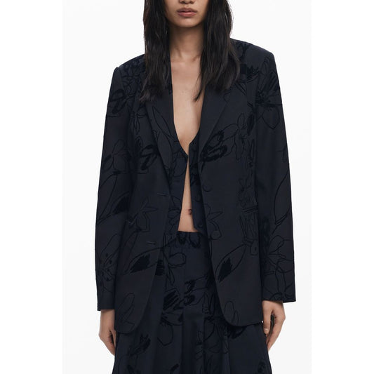 Desigual Classic Flockarty Jacket in Black