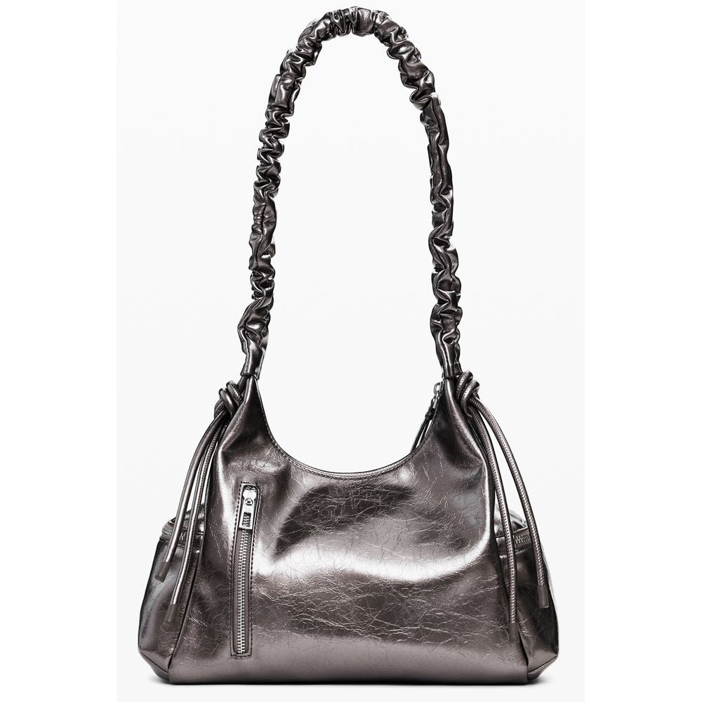 Desigual Bronze Polyethylene Women Handbag - Montville Half Logo Bag