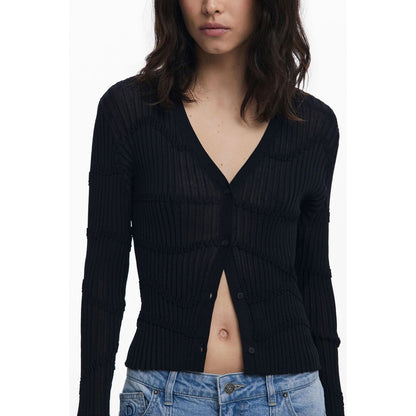 Desigual Ginebra Black Viscose Women Cardigan