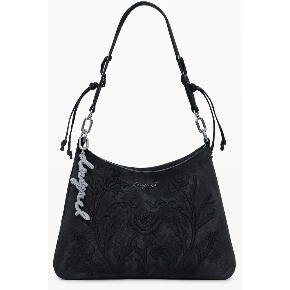 Desigual Black Polyethylene Women Handbag - REMEO Floral Manaos Bag