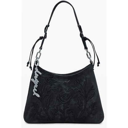 Desigual Black Polyethylene Women Handbag - REMEO Floral Manaos Bag