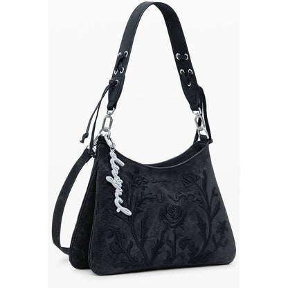 Desigual Black Polyethylene Women Handbag - REMEO Floral Manaos Bag