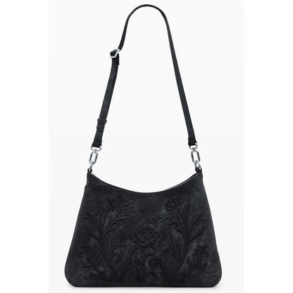 Desigual Black Polyethylene Women Handbag - REMEO Floral Manaos Bag