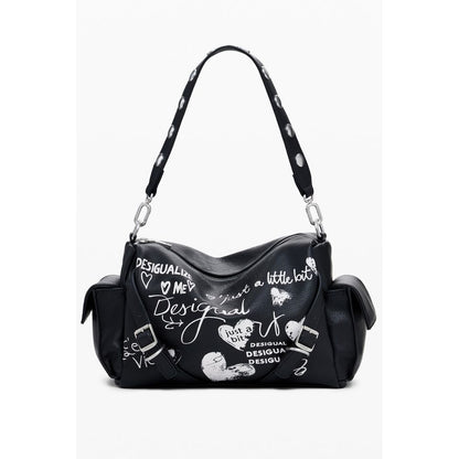 Desigual Black Polyethylene Habana Seshat Bag