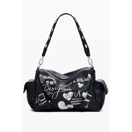 Desigual Black Polyethylene Habana Seshat Bag