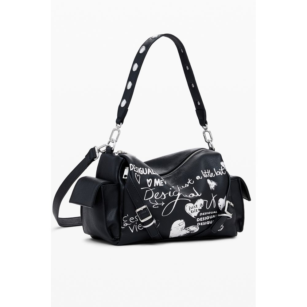 Desigual Black Polyethylene Habana Seshat Bag