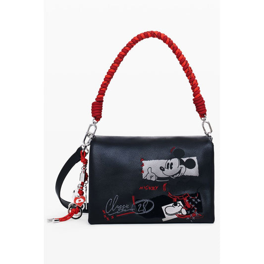 Desigual MICKEY ROCK DORTMUND FLAP BAG in Black