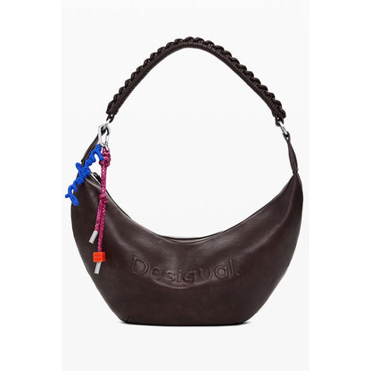 Desigual HALF LOGO ZANTE BAG in Brown Polyethylene