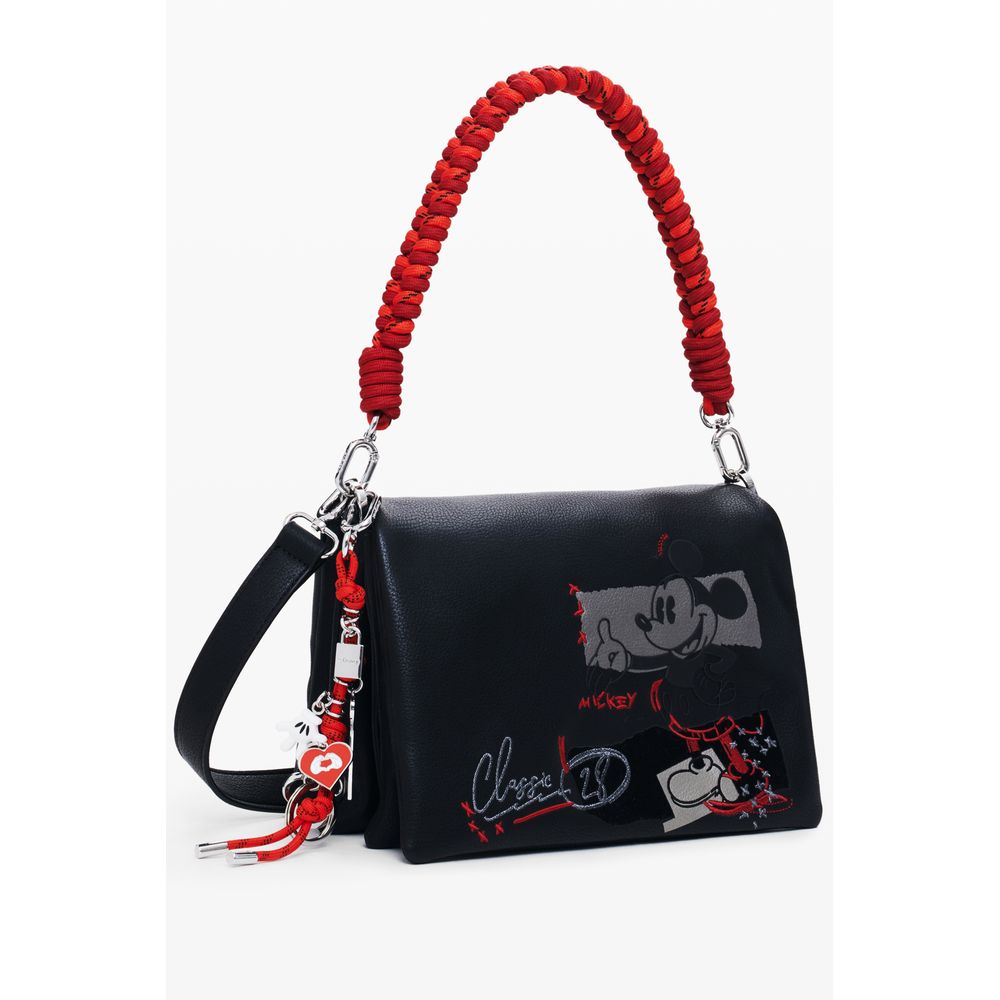 Desigual MICKEY ROCK DORTMUND FLAP BAG in Black