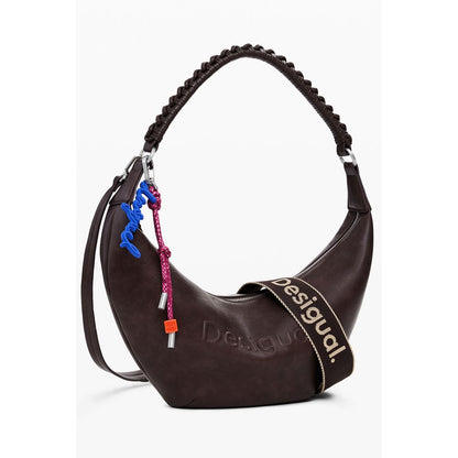 Desigual HALF LOGO ZANTE BAG in Brown Polyethylene