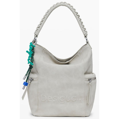 Desigual Beige Polyethylene Backpack - Bold & Unique Style