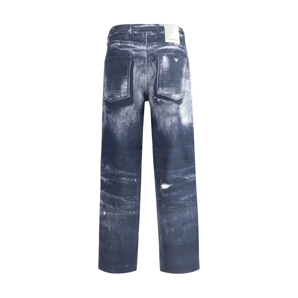 Emporio Armani Denim Print Pants: Contemporary Elegance Redefined