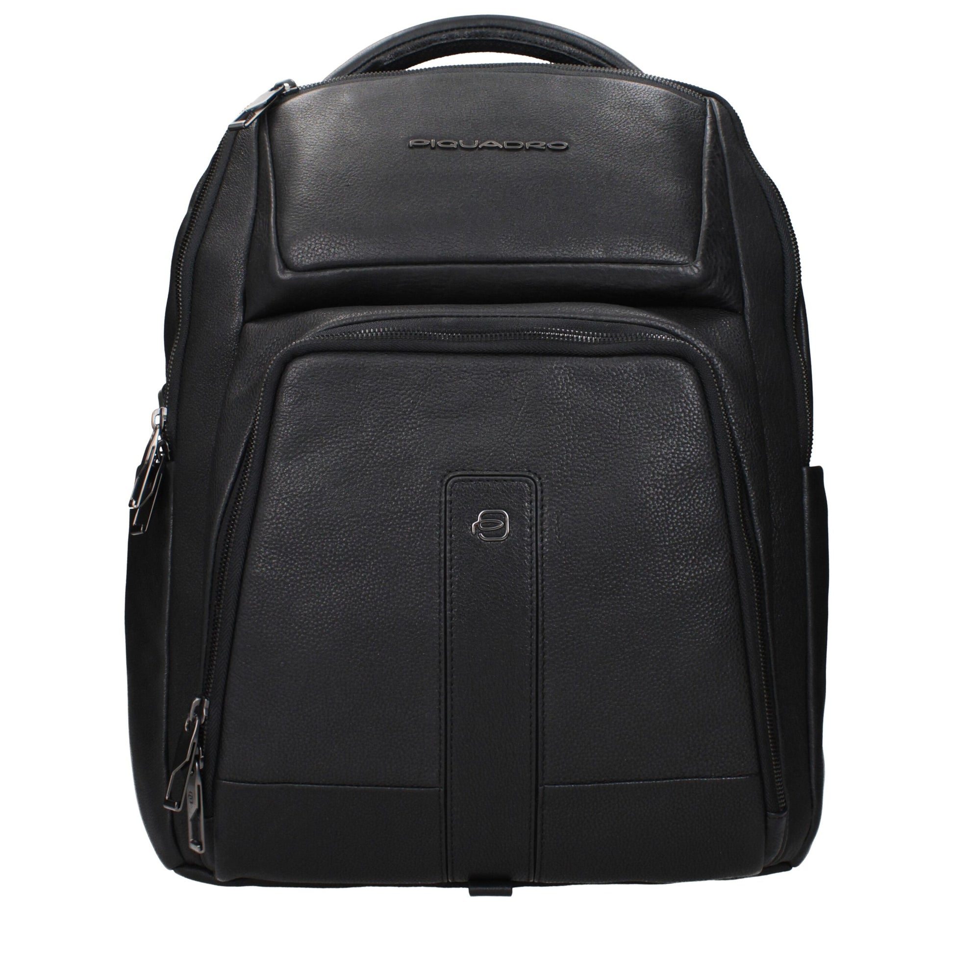 Piquadro Black Leather Backpack CA6300S129N