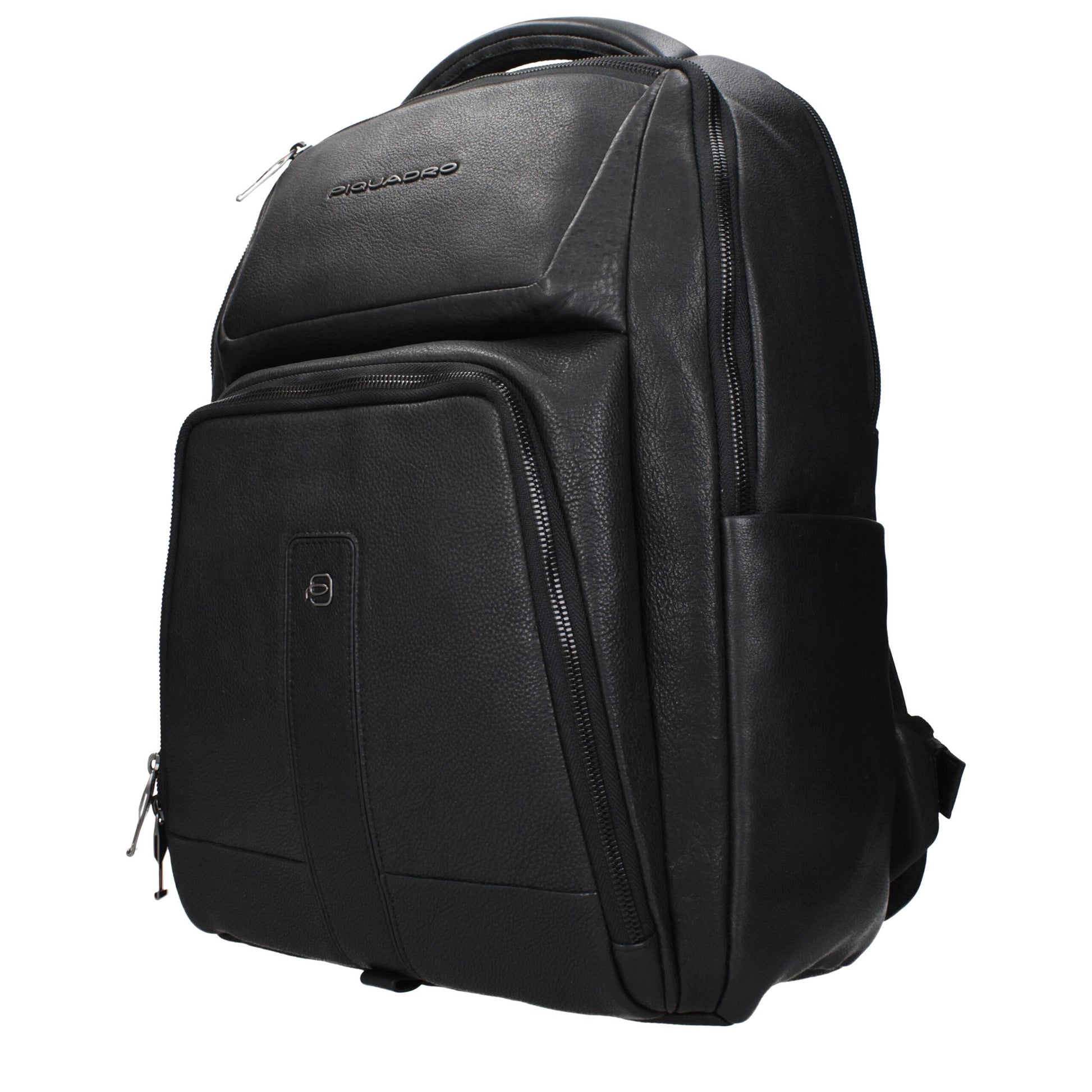 Piquadro Black Leather Backpack CA6300S129N