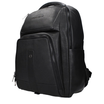 Piquadro Black Leather Backpack CA6300S129N
