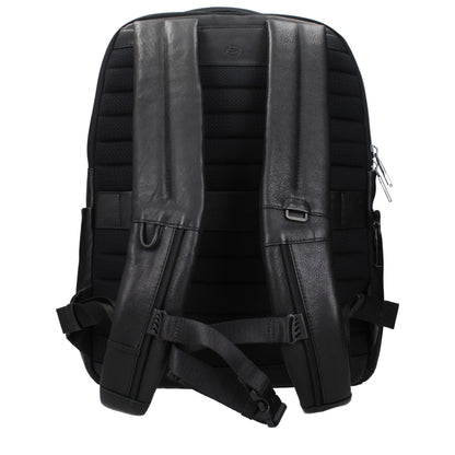 Piquadro Black Leather Backpack CA6300S129N